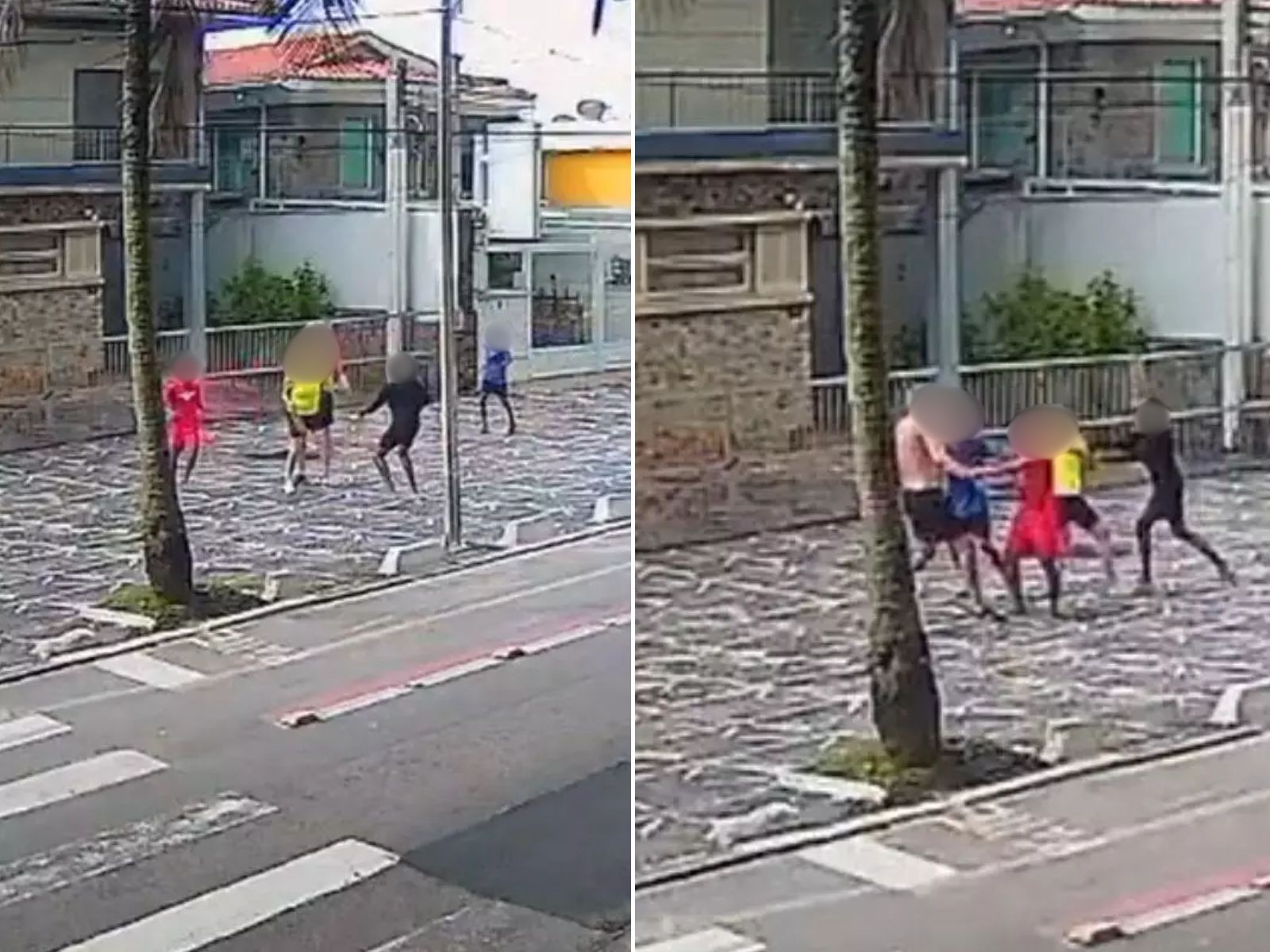 Trio é filmado cercando e atacando casal em caminhada no litoral de SP; VÍDEO