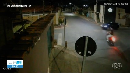 Câmeras de monitoramento flagram acidente em cruzamento de Araguaína