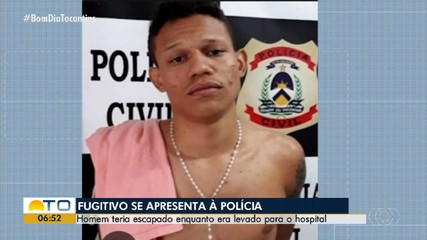 Preso que fugiu enquanto era levado ao hospital se apresenta à polícia