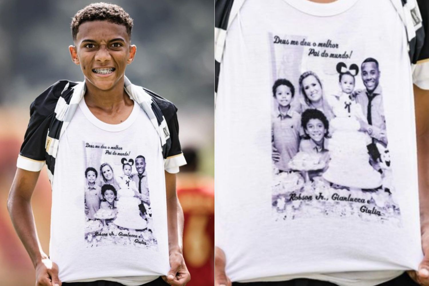 Filho de Robinho faz homenagem após golaço no Paulista sub-17: 'melhor pai do mundo'; VÍDEO