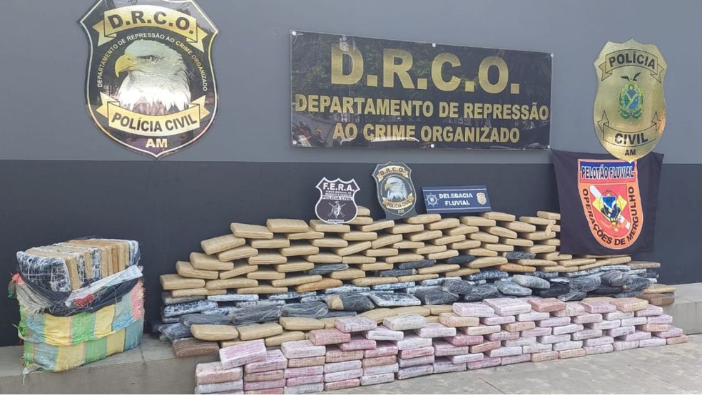 Droga apreendida na operação  — Foto: Karla Melo/Rede Amazônica