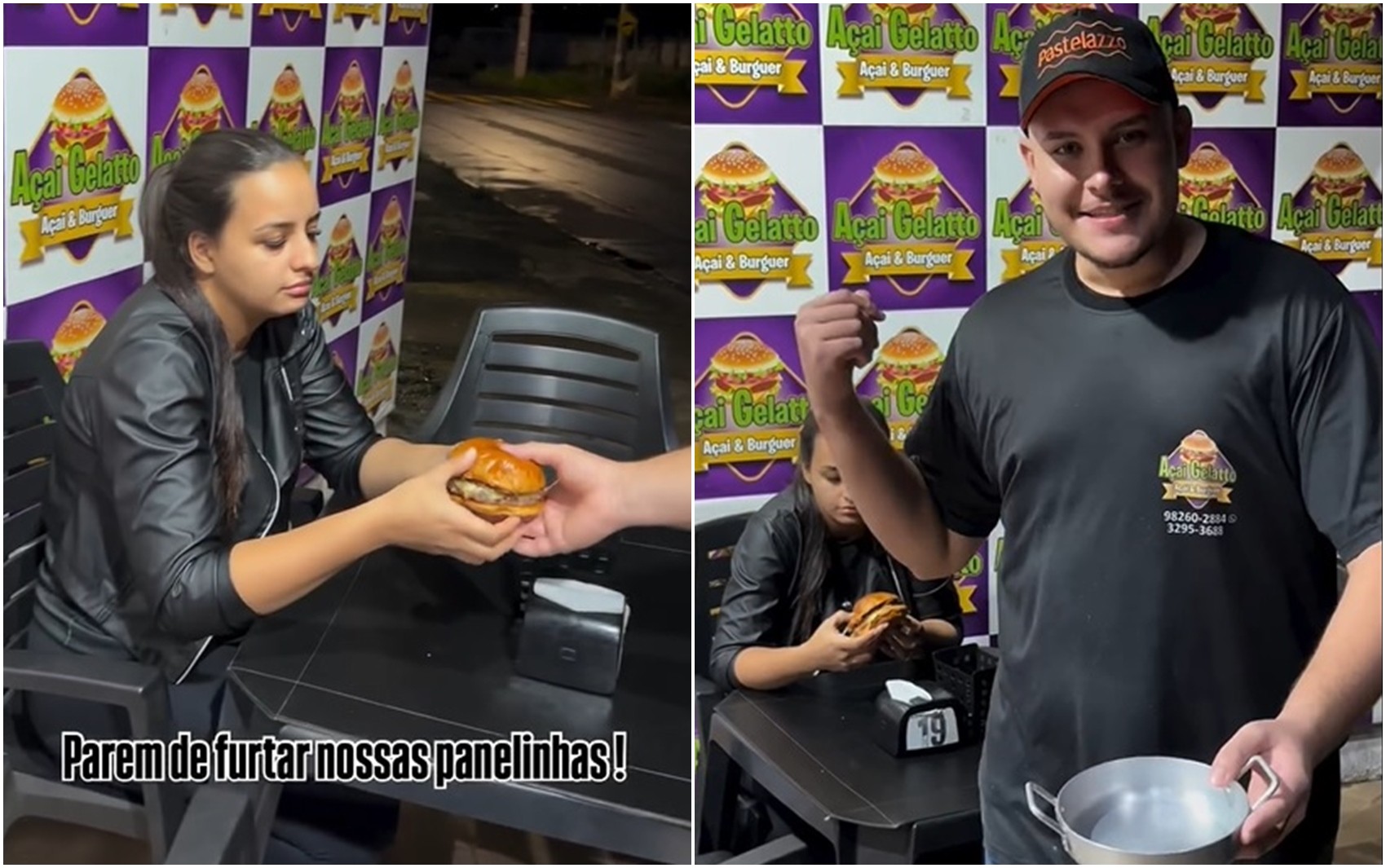 Furto de panelinhas de sanduíche vira tema de vídeo bem-humorado que diverte a web: ‘Até eu queria’