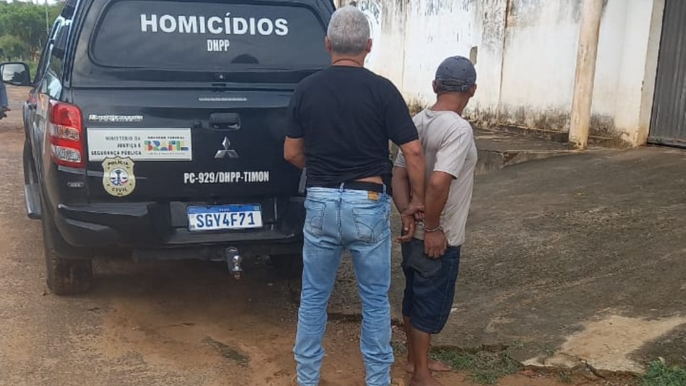 Homem foi preso por agredir a companheira em Matões — Foto: Divulgação/Polícia Civil