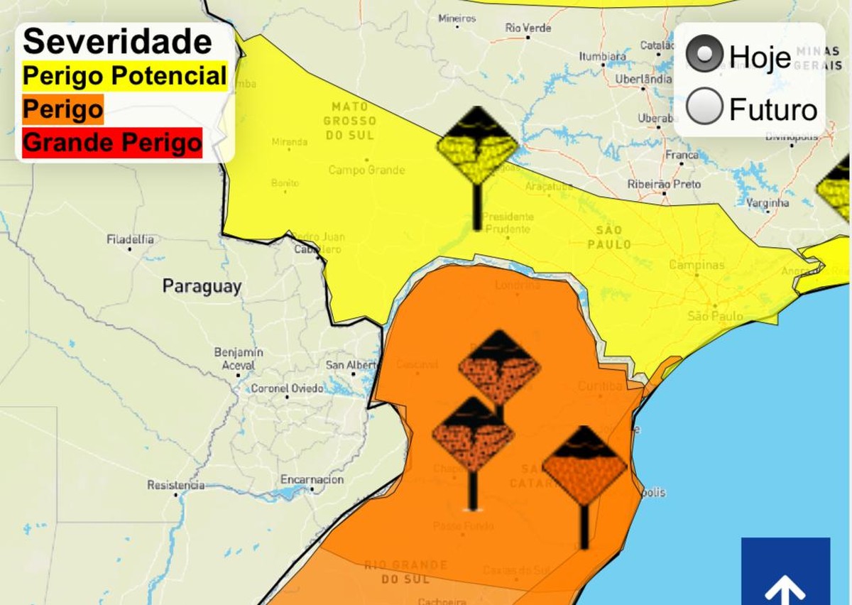 Em Menos De H Inmet Emite Segundo Alerta De Perigo Potencial De Chuvas Intensas Para