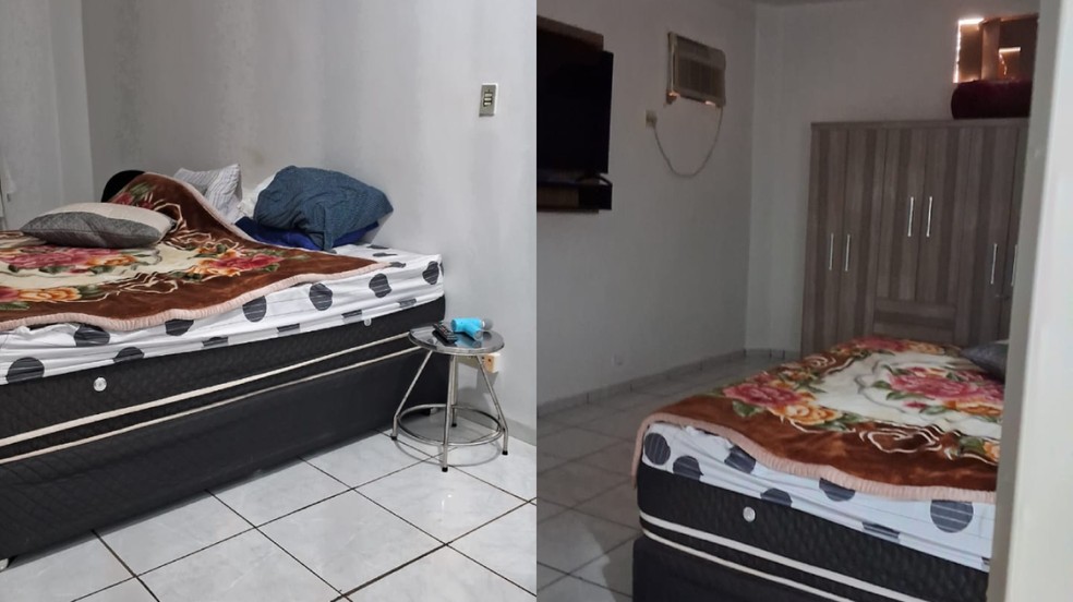 Quarto montado por médico no Hospital Municipal de Itaúna do Sul. — Foto: Reprodução