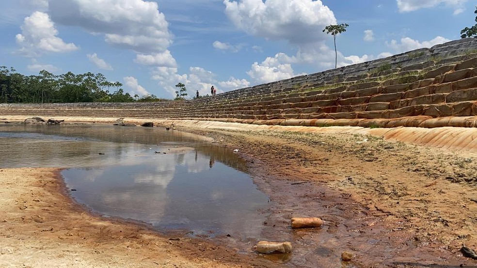 Rio da região do Lagos no Amapá seca e famílias ficam sem água potável — Foto: Prefeitura de Tartarugalzinho/Divulgação