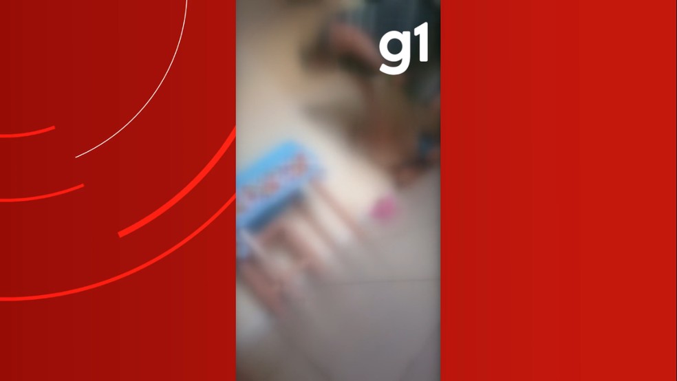 Criança é obrigada a se comportar como cachorro por mulher de avô em MT — Foto: Reprodução