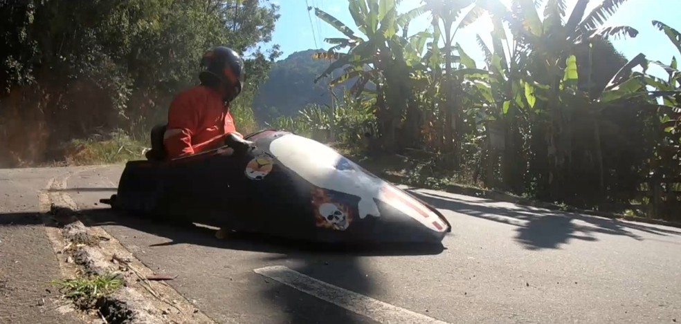 Carrinho de rolimã se tornou esporte regulamentado por lei no ES — Foto: TV Gazeta