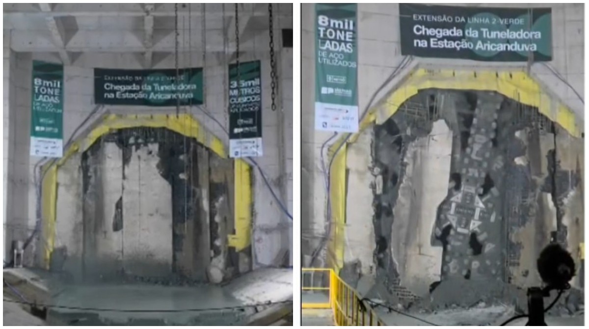 'Tatuzão' chega à futura estação Aricanduva na obra de ampliação da Linha 2-Verde