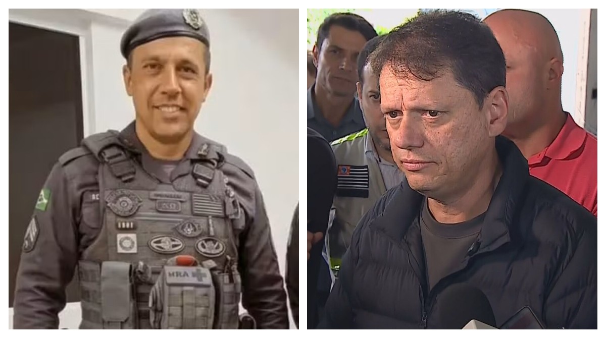 Tarcísio diz que aposentadoria de tenente-coronel preso por feminicídio beneficia família e quer que ele ' apodreça na cadeia'