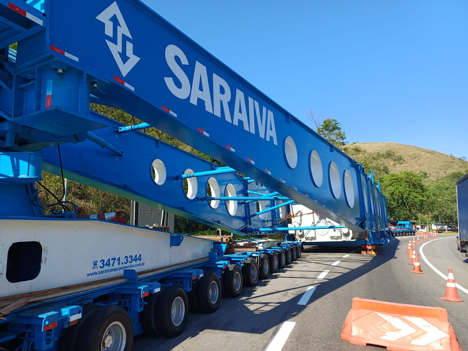 Deslocamento da carga superdimensionada na Serra das Araras é adiado por questões técnicas
