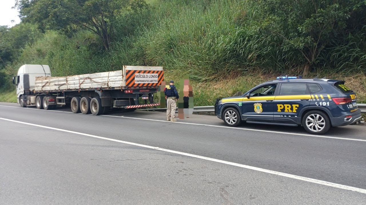 Homem é preso por adulterar placa de carreta na Via Dutra, em Barra Mansa 