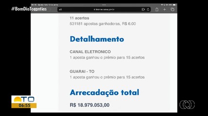 Sortudo de Guaraí fatura mais de R$ 800 mil em sorteio da Lotofácil