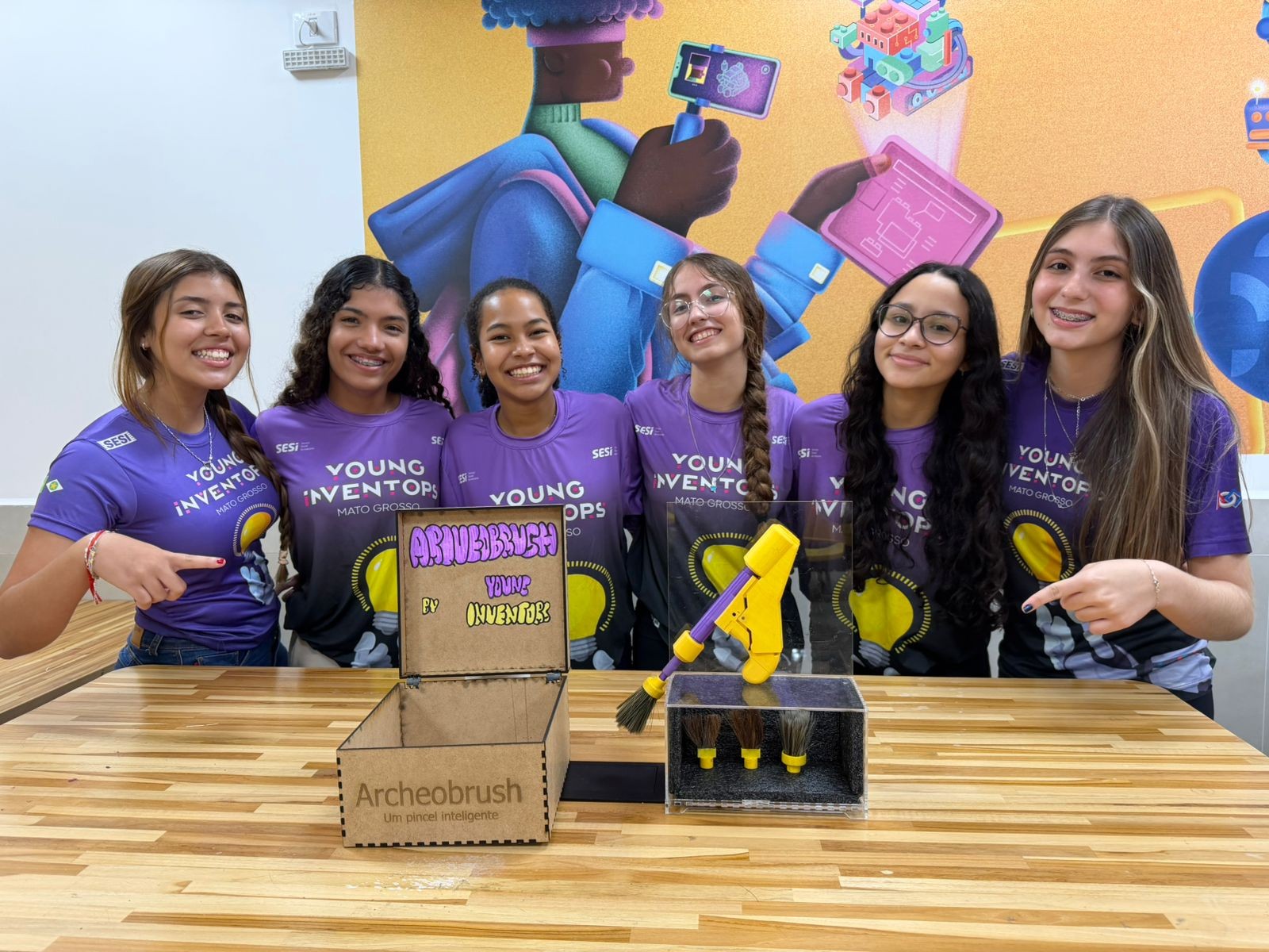 VÍDEO: alunas de robótica de MT criam pincel inteligente para arqueólogos e garantem vaga em competição mundial