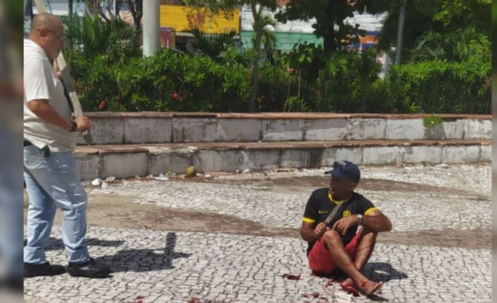 O caso foi registrado nas dependências do Mercado São Sebastião, no Bairro Centro, em Fortaleza. — Foto: Reprodução/TV Verdes Mares