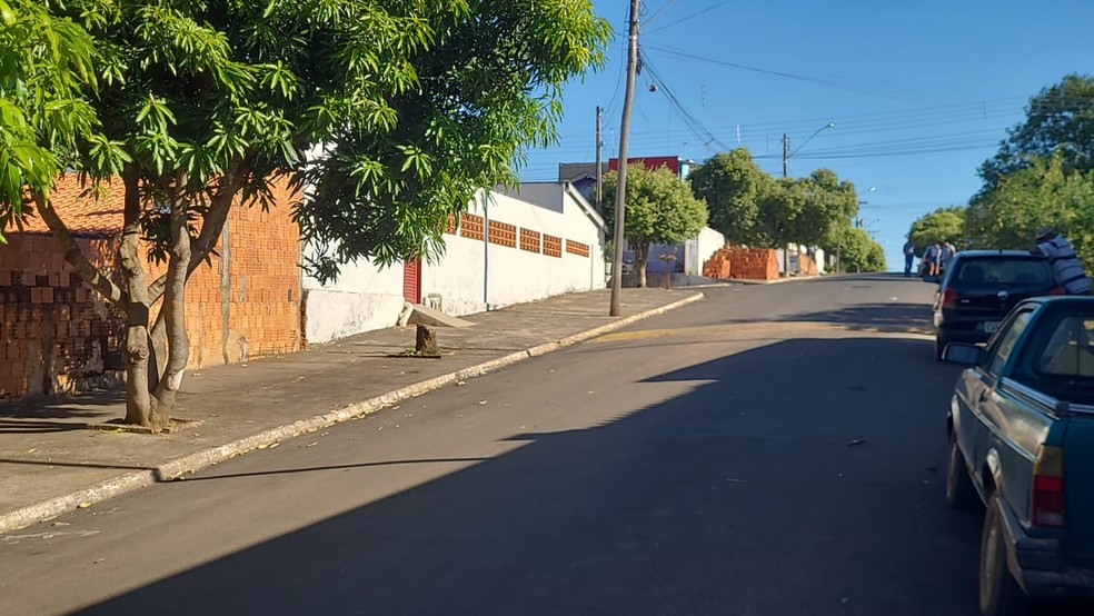 Rua em que adolescente foi esfaqueada em Júlio Mesquita (SP) — Foto: Igor Rosa/TV TEM