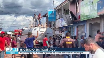 Incêndio em Tomé-Açu atinge pelo menos 4 prédios no centro comercial do município