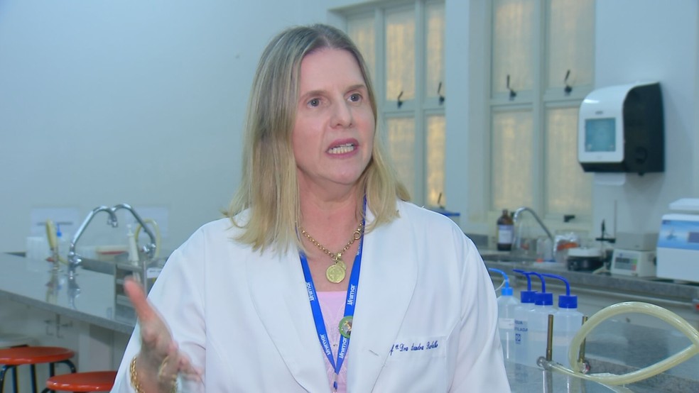 Sandra Maria Barbalho é professora de medicina em uma universidade particular e foi reconhecida pelo ranking — Foto: Reprodução/TV TEM