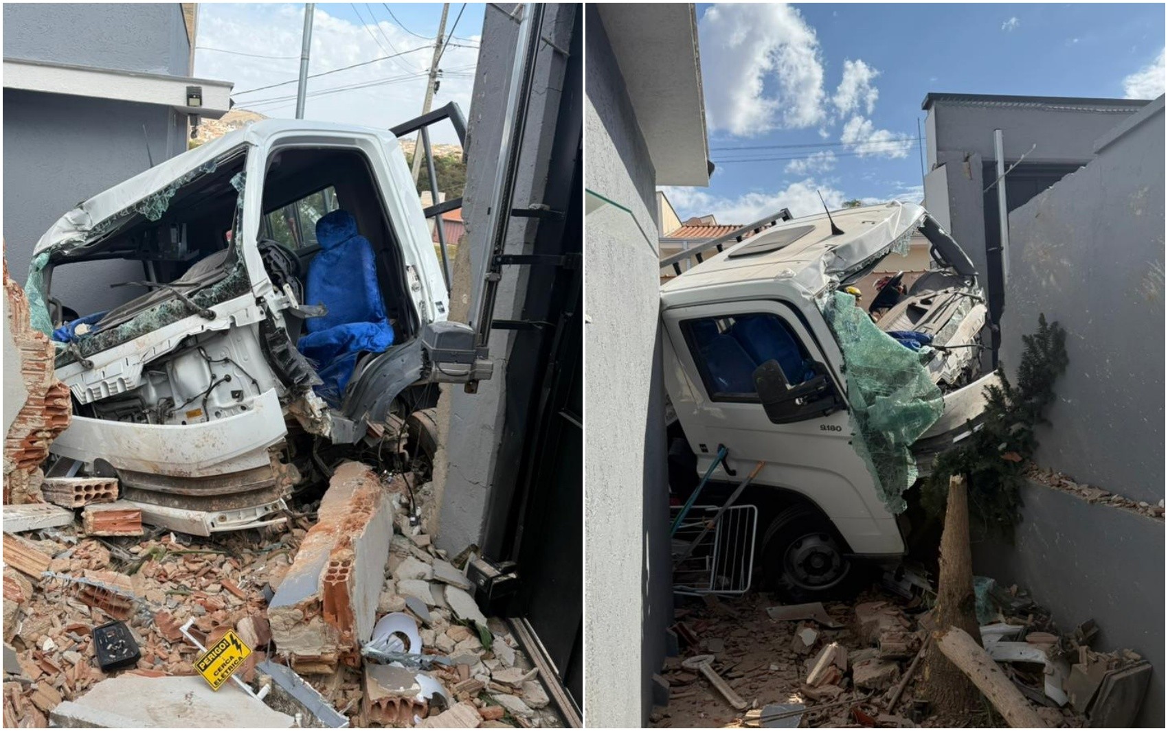Caminhão desgovernado atinge carro e duas casas após motorista passar mal em Guaxupé; veja outras ocorrências