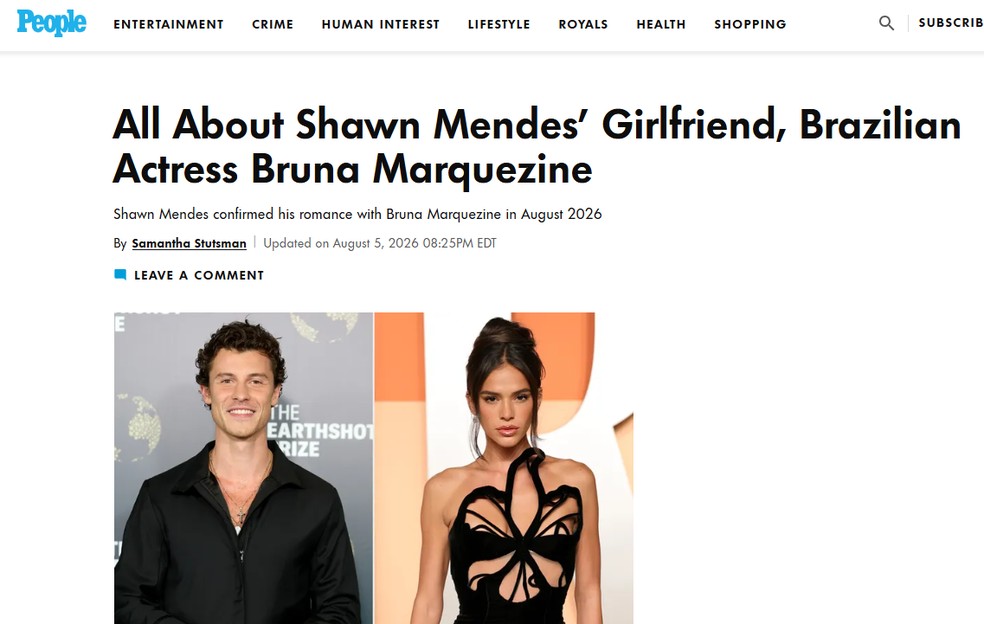 Após declaração de Shawn Mendes, revista americana chama Marquezine de 'uma das maiores estrelas do Brasil' — Foto: Reprodução