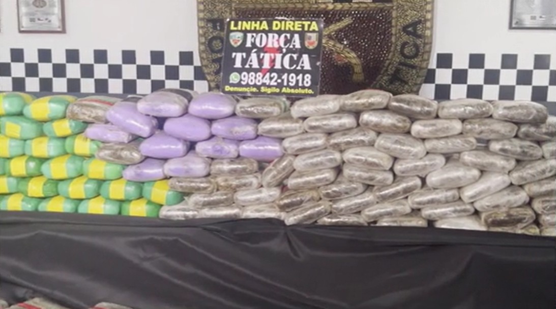 Carregamento de drogas é encontrado dentro de pneus de caminhão na Avenida das Torres, em Manaus