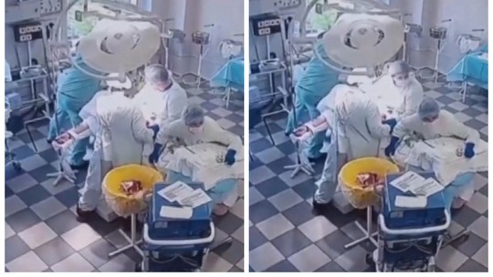 Médicos em cirurgia seguram paciente durante terremoto na Rússia; veja VÍDEO - Segundo ministro da Saúde da região, o paciente está fora de perigo. Nesta quarta (30), um terremoto de magnitude 8,8 também provocou um tsunami na Península de Kamtchatka. O fenômeno também foi registrado no Japão e no estado do Havaí, nos Estados Unidos.