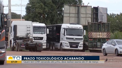 Mais de 20 mil motoristas profissionais no Tocantins ainda não fizeram exame toxicológico