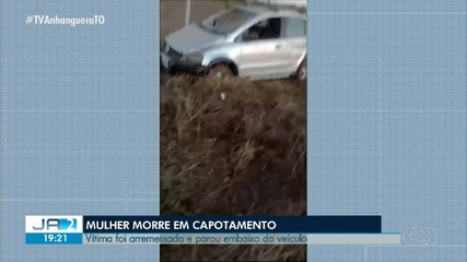 Mulher morre após carro capotar no interior do Tocantins