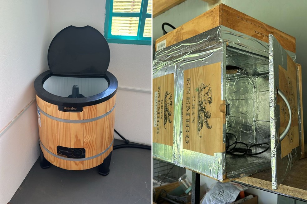 Equipamento para fazer "dry" e estufa foram localizados em chácara — Foto: Divulgação