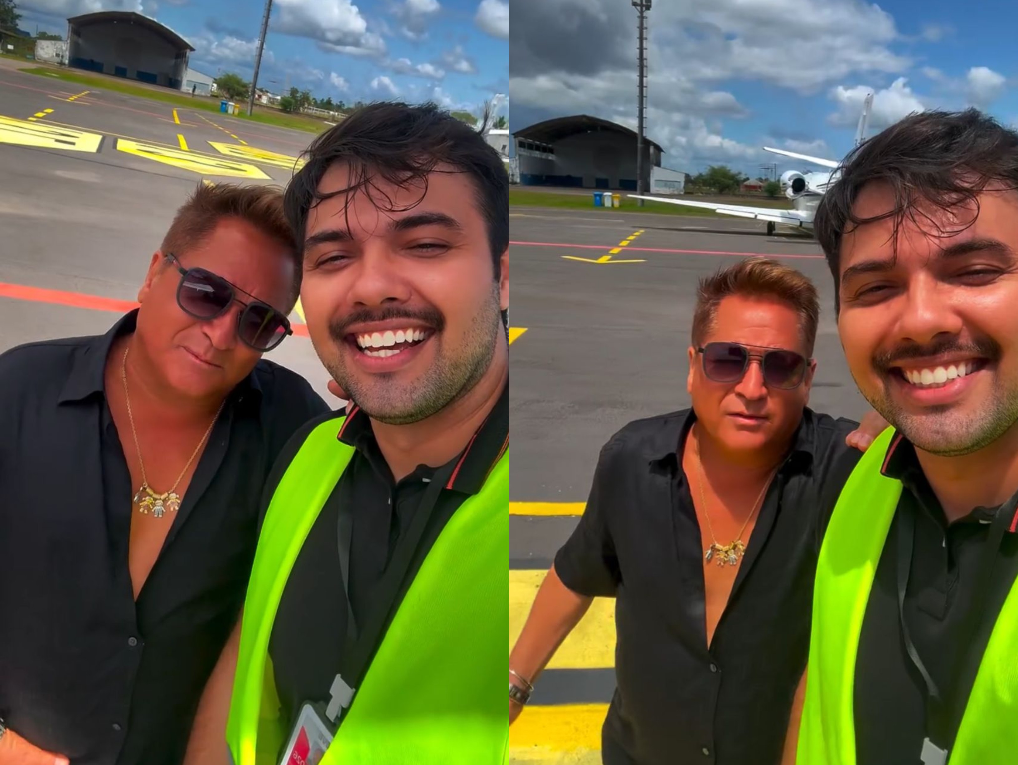 VÍDEO: Leonardo canta 'Talismã' com fã durante parada em aeroporto de Boa Vista