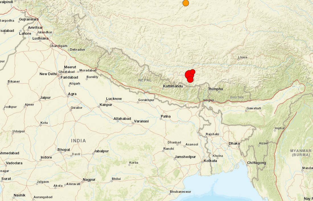 Terremoto de magnitude 7,1 é sentido na capital do Nepal