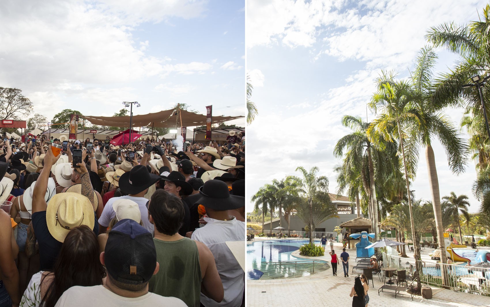 'Bagaceira' no camping ou hotel com 'praia': público da Festa de Barretos compara hospedagens 