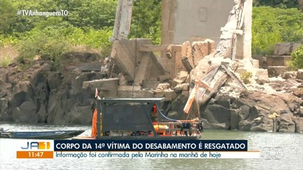Marinha confirma o resgate da 14ª vítima do desabamento de ponte