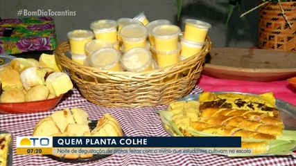 Alunos de escola com plantação participam de noite de degustação em Palmas