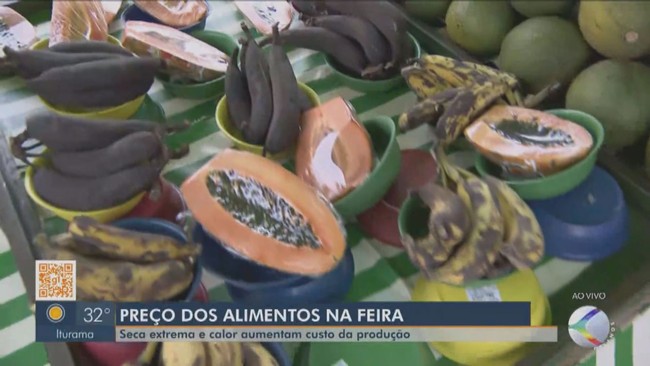 Seca e calor aumentam custo da produção de frutas e verduras em Uberlândia