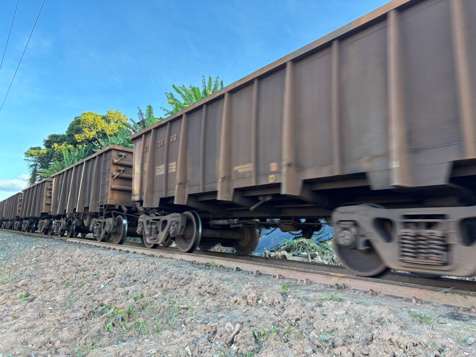 Pedestre fica gravemente ferido após ser atropelado por trem no Centro de Juiz de Fora