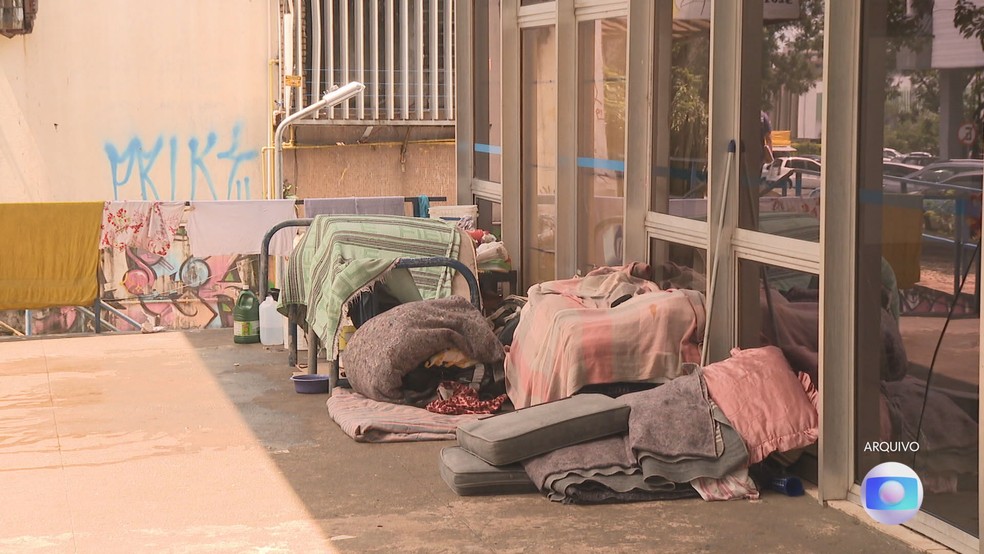 Moradores de rua no DF, em imagem de arquivo — Foto: TV Globo/Reprodução