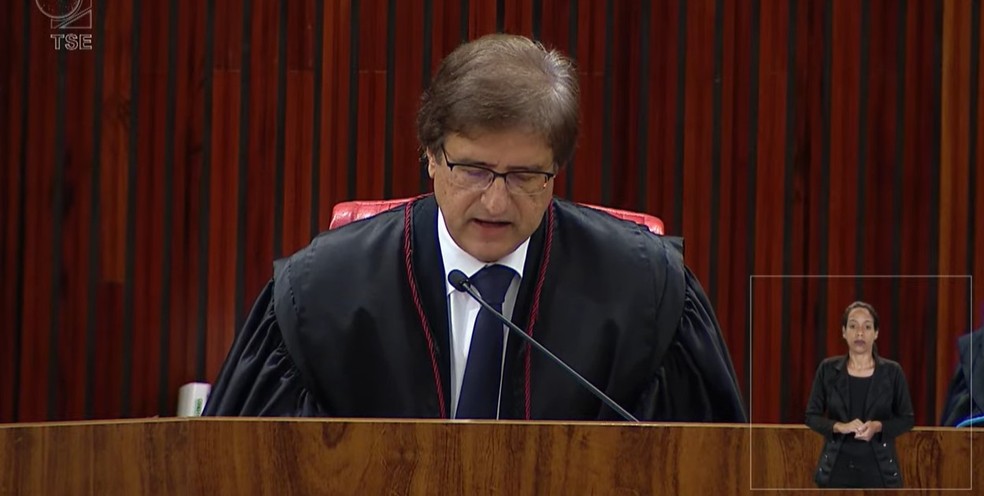 Paulo Gonet Branco, vice-procurador-geral eleitoral, fala durante o julgamento do Bolsonaro no TSE — Foto: Reprodução/ TV Justiça