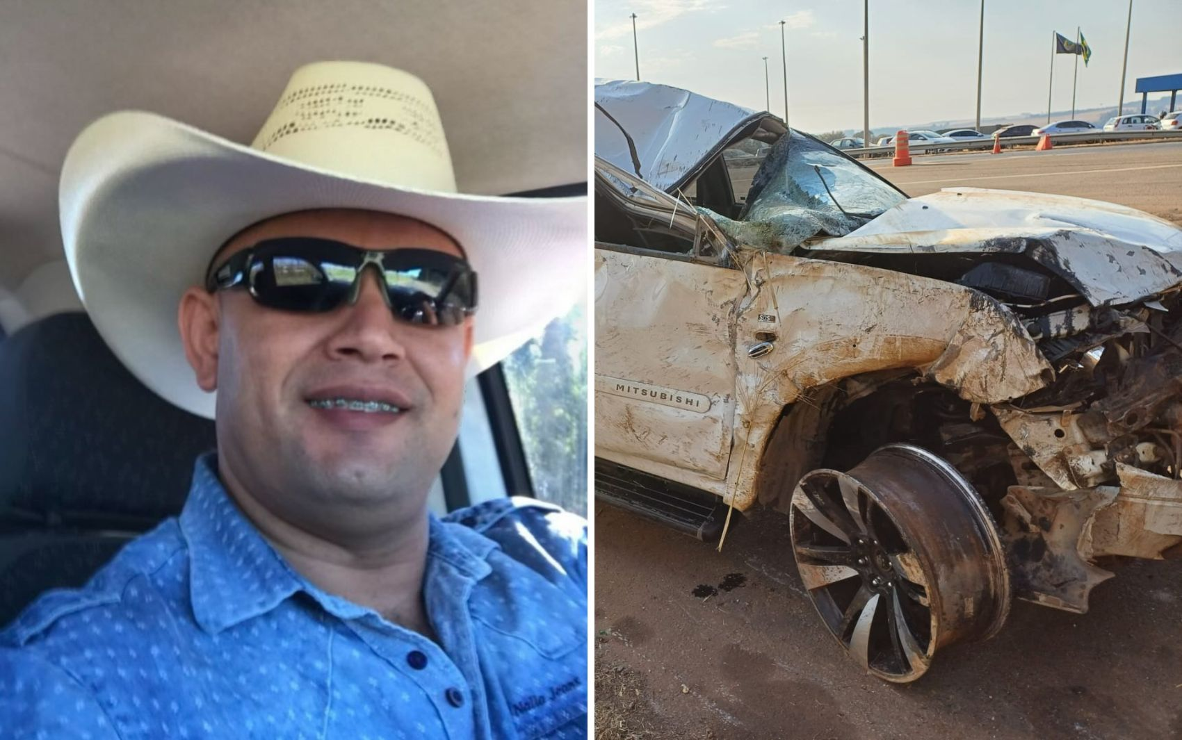 Empresário morre após caminhonete capotar na BR-060 