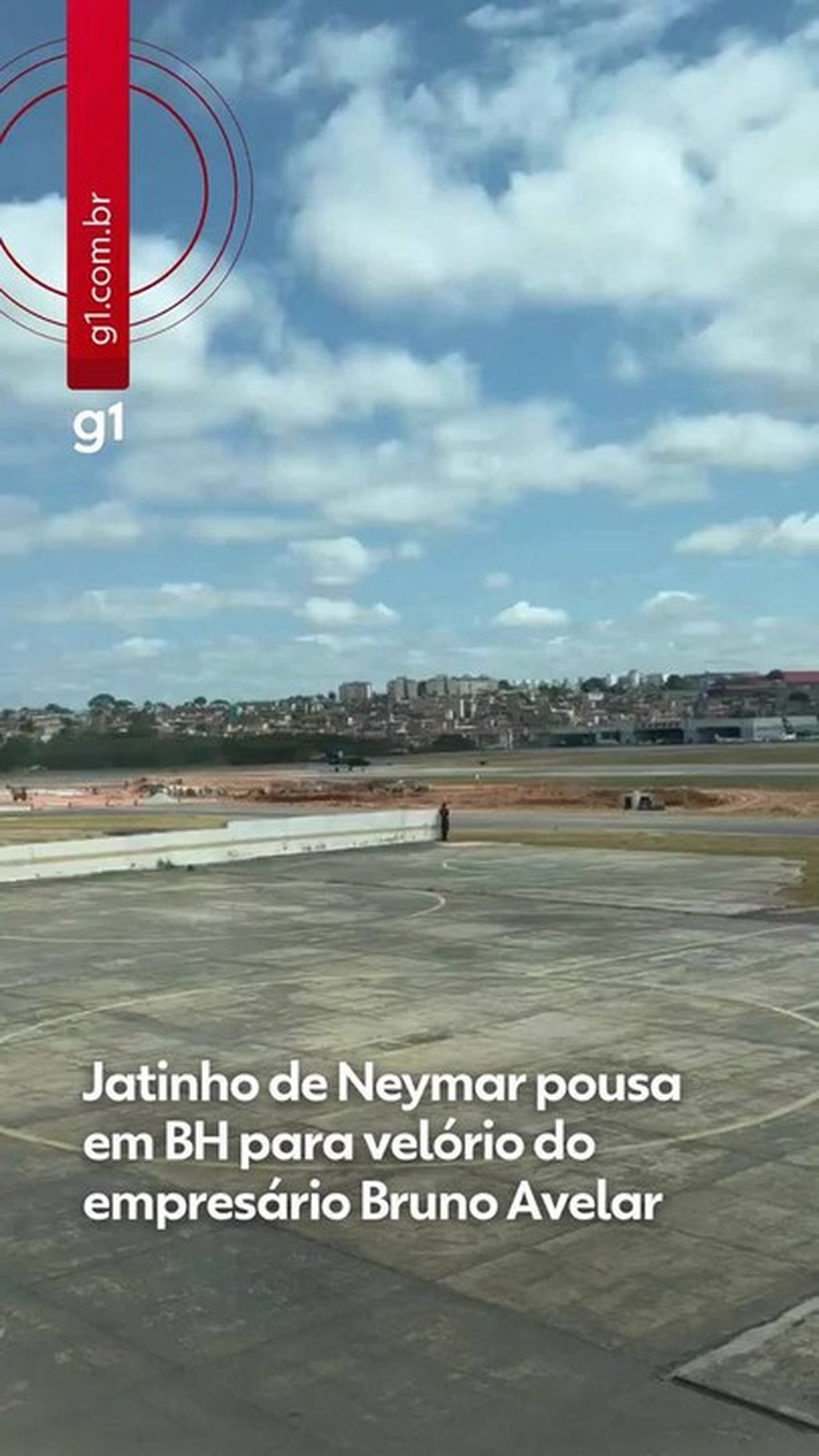 Jatinho de Neymar pousa em BH para velório do empresário mineiro Bruno Avelar; veja o vídeo