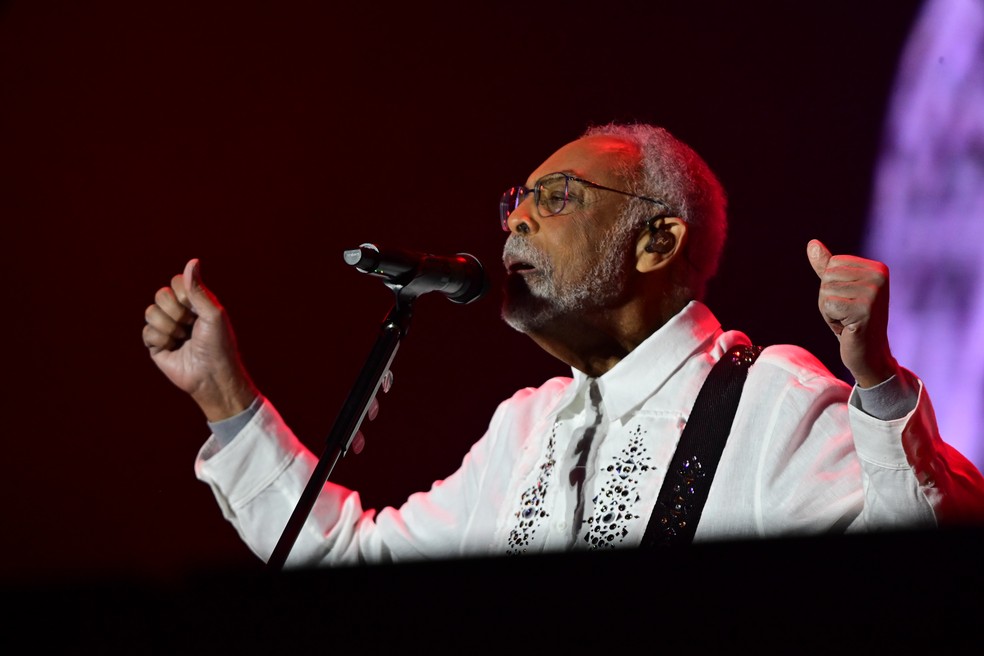 Gilberto Gil se apresenta no Rock in Rio 2026 — Foto: Leo Franco/AgNews