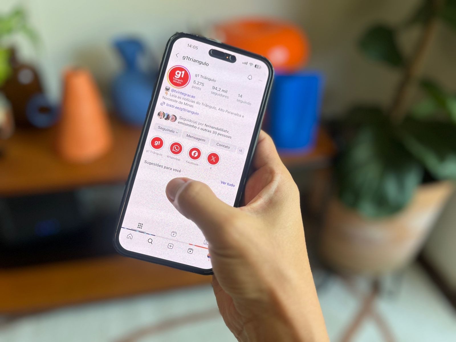 WhatsApp, Facebook, Instagram e X: conheça os perfis oficiais do g1 Triângulo nas redes sociais