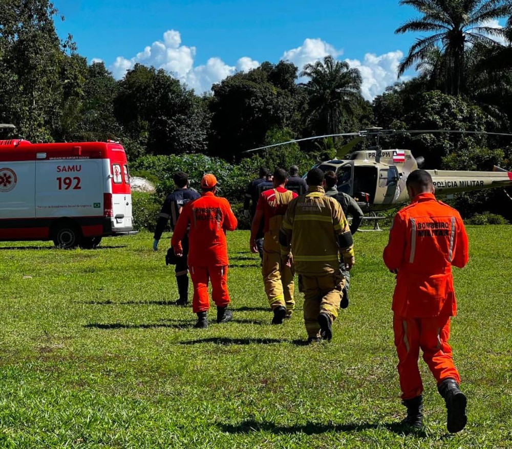 Criança foi encaminhada para o Hospital do Subúrbio, em Salvador — Foto: Reprodução/Redes Sociais