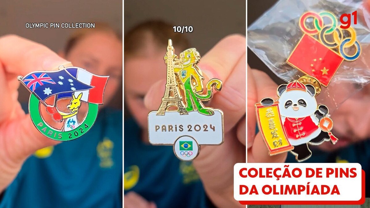 Coleção de pins da Olimpíada: atleta faz sucesso em rede