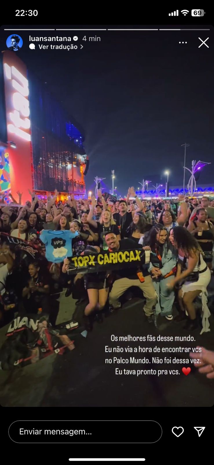 Após cancelar participação no Rock in Rio, Luan Santana diz que estava pronto e lamenta: 'Não foi dessa vez'