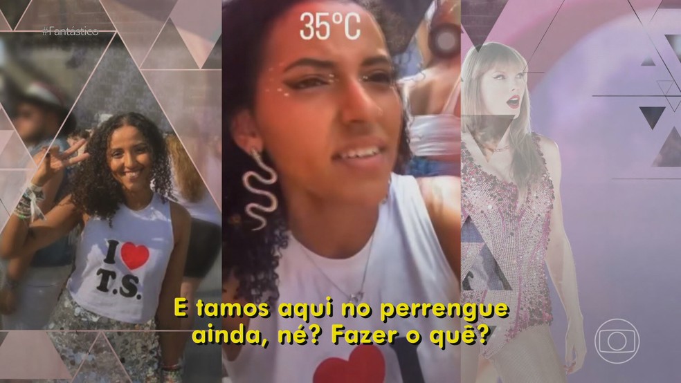 Ana Clara postou um vídeo falando do calor em show. — Foto: TV Globo/Reprodução