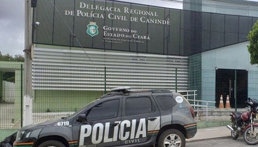 Delegacia Regional de Canindé investiga tiroteio que deixou uma criança de 9 anos morta e dois jovens baleados. — Foto: Reprodução