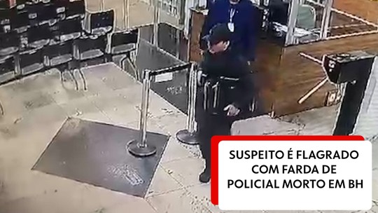 Vídeo mostra suspeito de matar policial saindo de hospital com farda da vítima