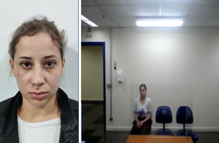 VÍDEO: em audiência, suspeita no caso da morte de ex-delegado nega agressão ao ser presa; ela diz que se feriu ao cair da moto
