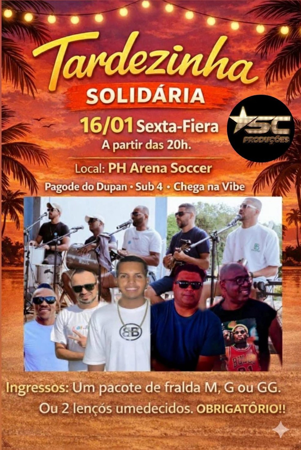 'Pagode solidário' arrecada fraldas para companheira grávida de músico de São Manuel (SP) que morreu em acidente de moto — Foto: Reprodução